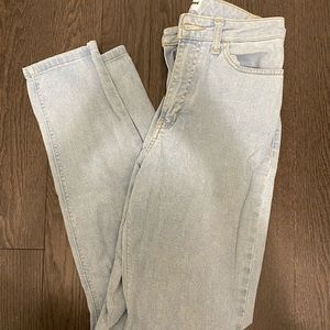 American Apparel light wash straight jeans
